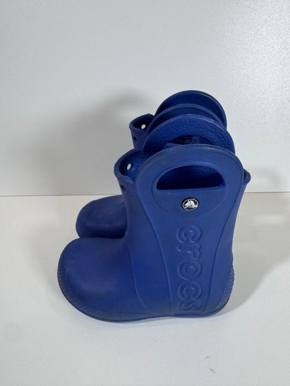 Crocs Rain Boots Handle It Blue Boys Girls Kids 9 C9 Waterproof Outdoor School